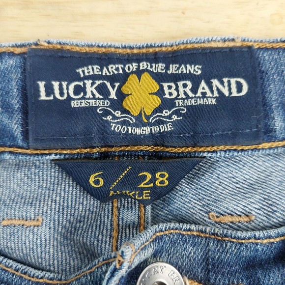 Lucky Brand Women's 6/28 Long Sofia Boot Medium Wash 8.5 Rise Bootcut Blue Jeans - Picture 5 of 8